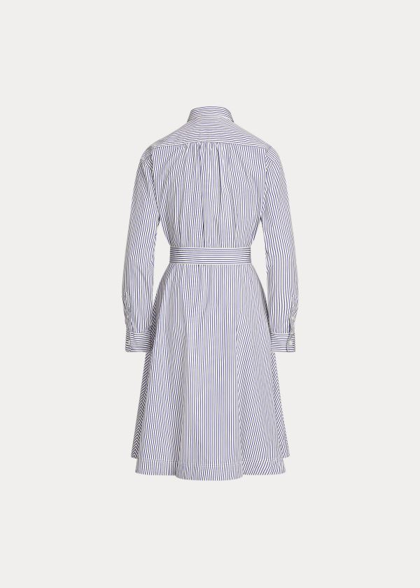 Women's Polo Ralph Lauren Striped Cotton Shirt Dress | 807324THW